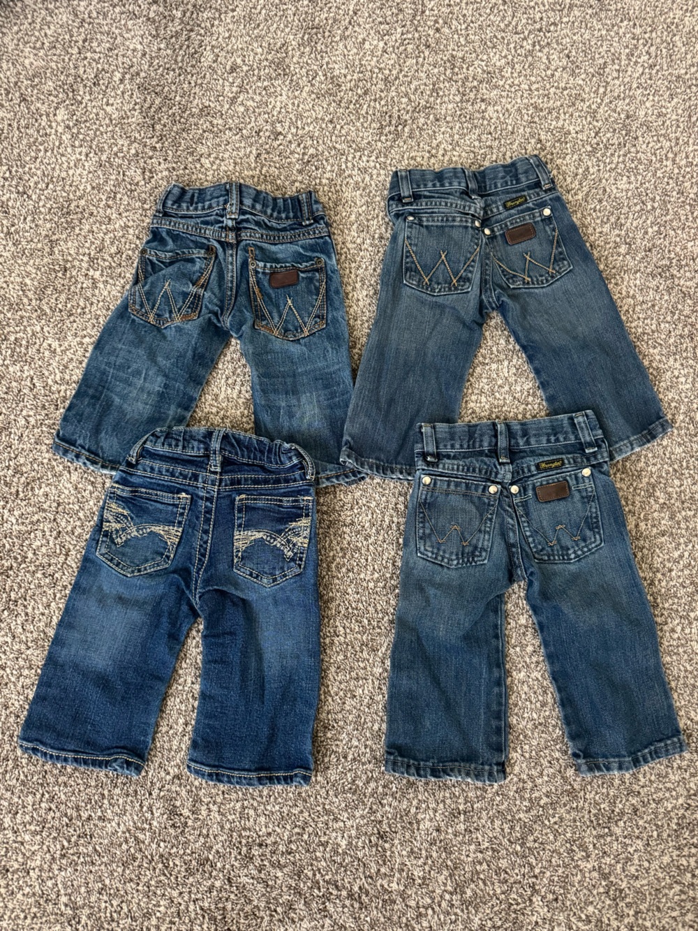 Wrangler Kids Blue Denim Jeans Pack - 4 Pairs